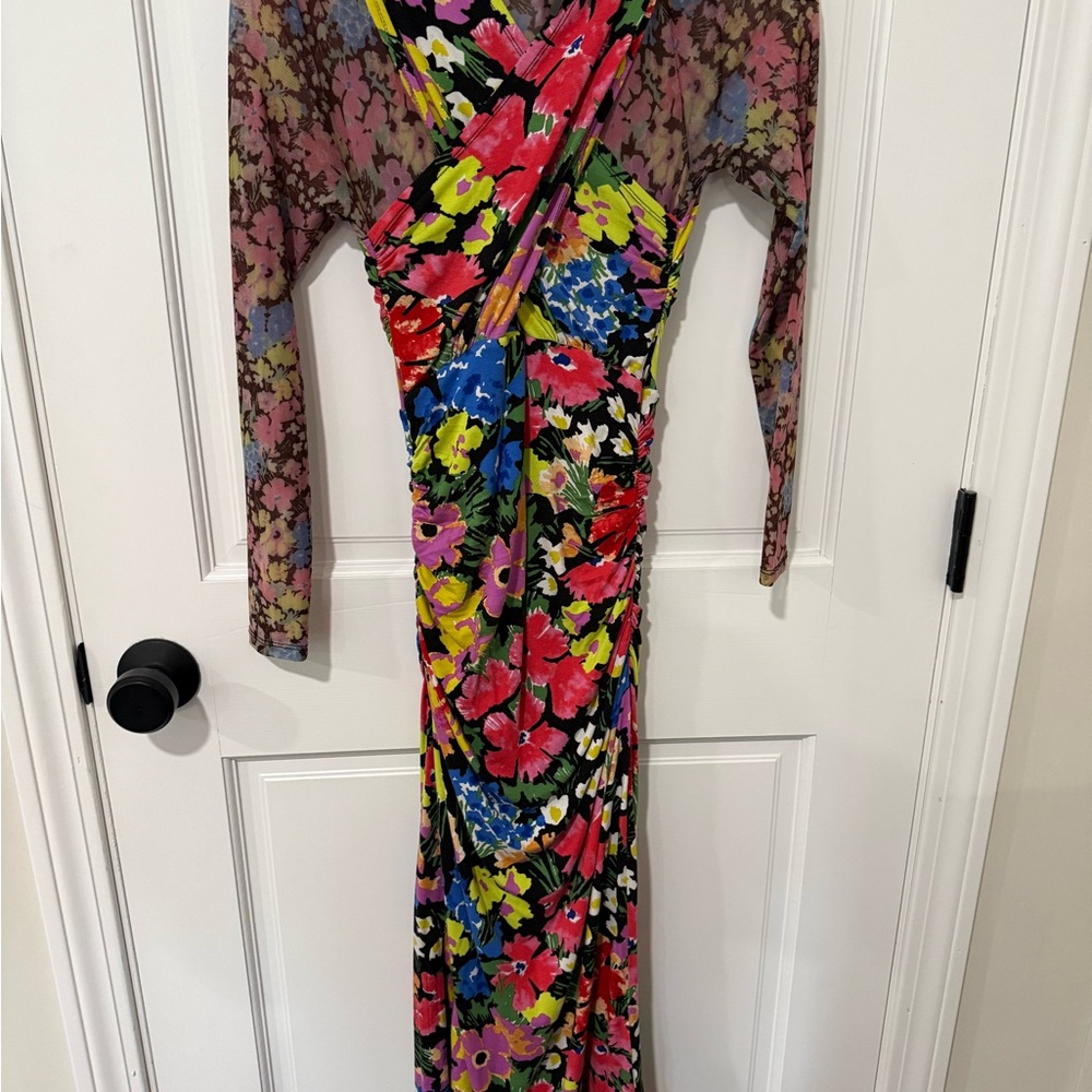 Anthro floral midi dress